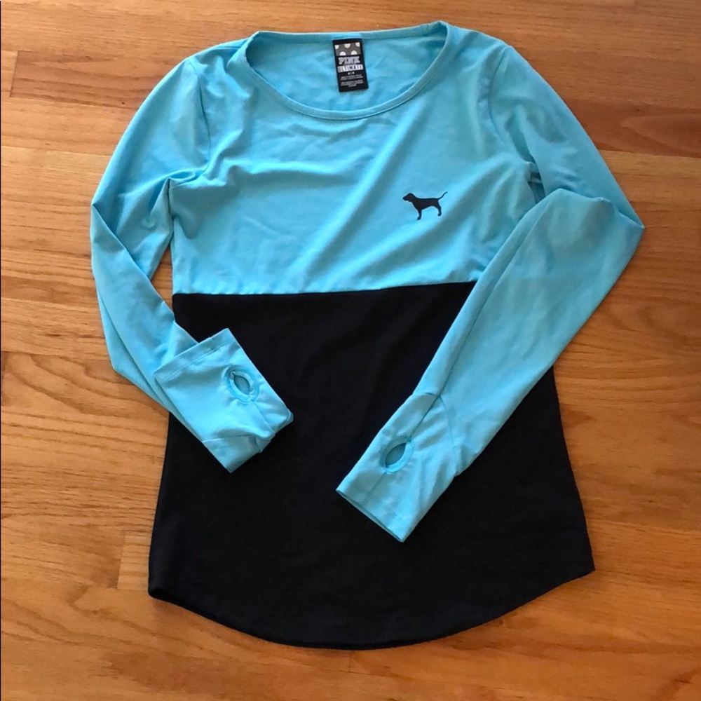 PINK long sleeve workout top